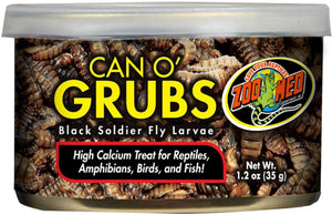 Zoo Med Can O Grubs Black Soldier Fly Larvae High Calcium Treat for Reptiles, Amphibians, Birds, and Fish - PetMountain.com
