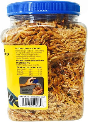 10 oz Zoo Med Large Sun-Dried Red Shrimp