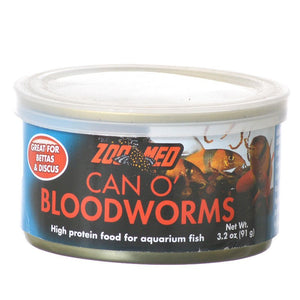 Zoo Med Can O' Bloodworms High Protein Food for Aquarium Fish - PetMountain.com