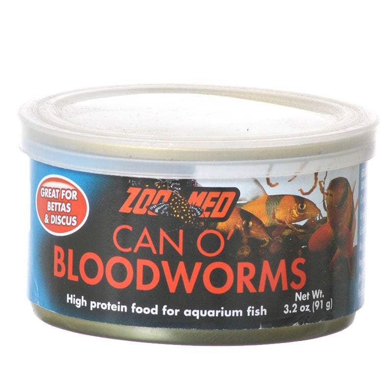 Zoo Med Can O' Bloodworms High Protein Food for Aquarium Fish –