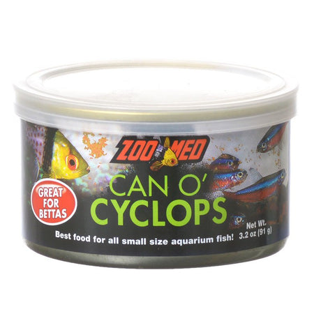 9.6 oz (3 x 3.2 oz) Zoo Med Can O' Cyclops for Small Aquarium Fish