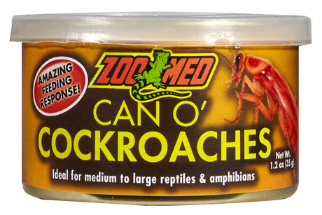 4 count Zoo Med Can O' Cockroaches for Reptiles and Amphibians