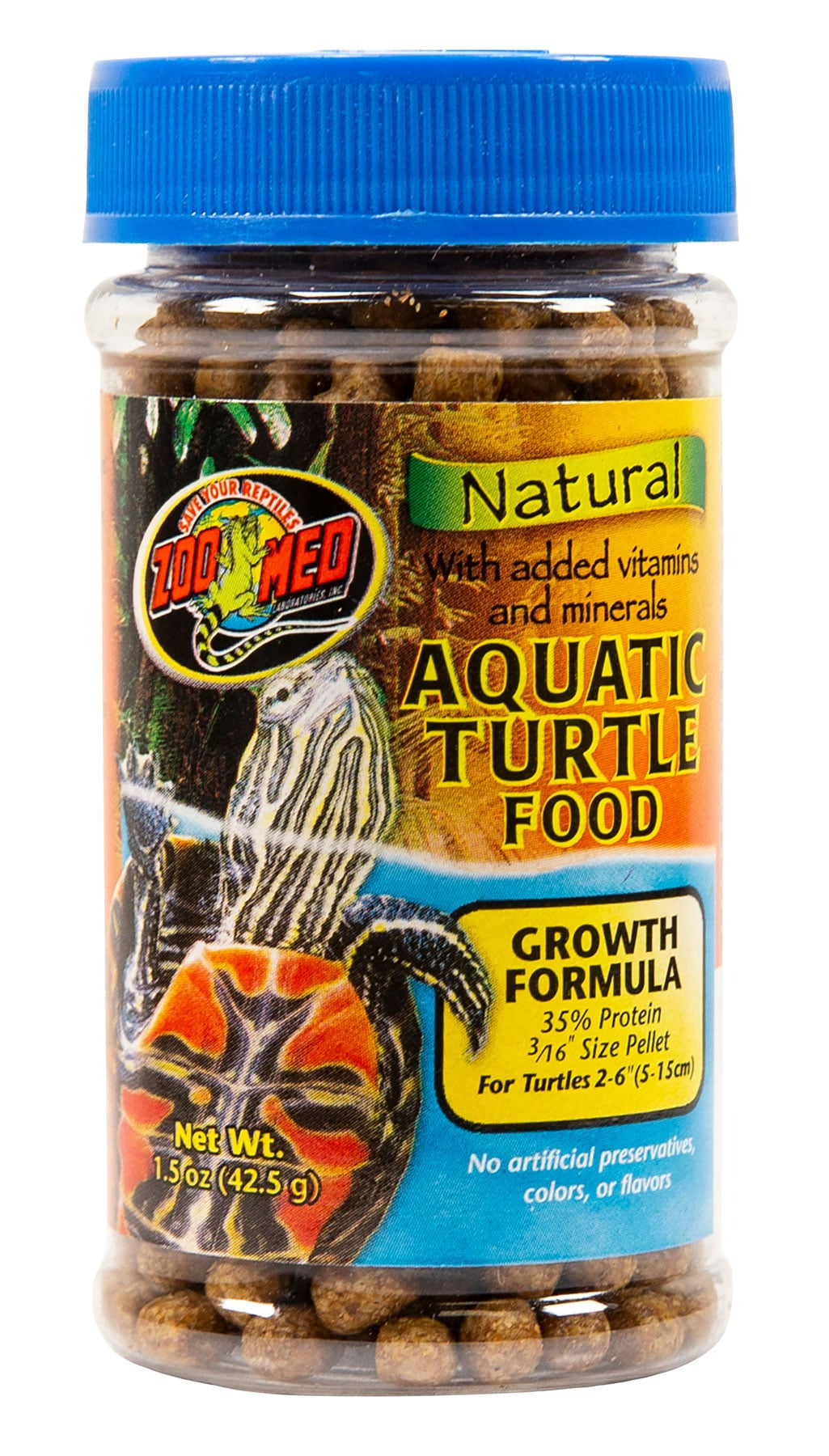 1.5 oz Zoo Med Natural Aquatic Turtle Food Growth Formula