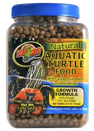 7.5 oz Zoo Med Natural Aquatic Turtle Food Growth Formula