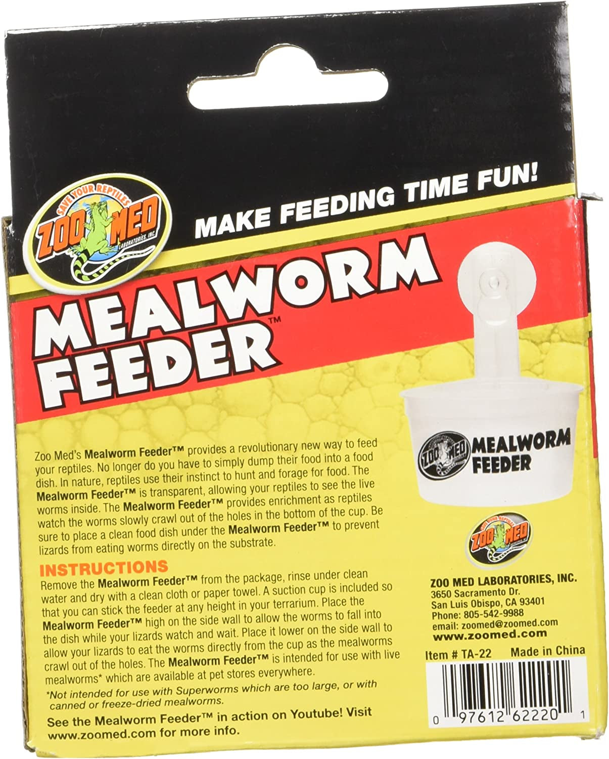 1 count Zoo Med Hanging Mealworm Feeder