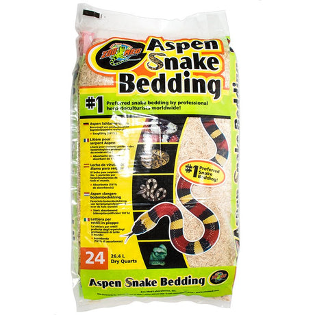 24 quart Zoo Med Aspen Snake Bedding Odorless and Safe for Snakes, Lizards, Turtles, Birds, Small Pets and Insects