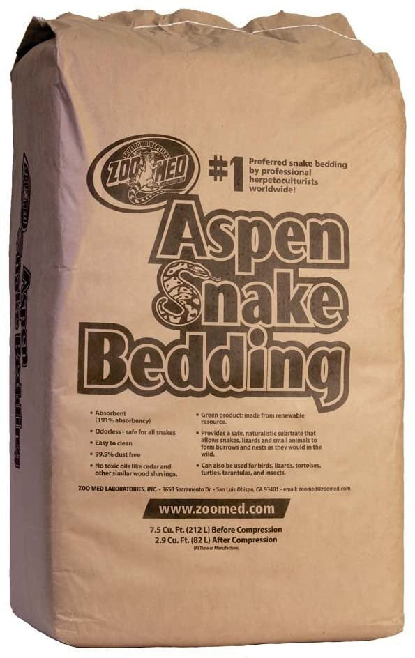 Zoo Med Aspen Snake Bedding Odorless and Safe for Snakes, Lizards, Turtles, Birds, Small Pets and Insects - PetMountain.com