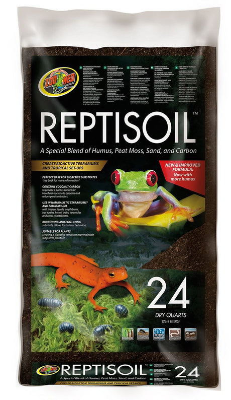 24 quart Zoo Med Reptisoil a Special Blend of Peat Moss, Soil, Sand, and Carbon for Reptiles