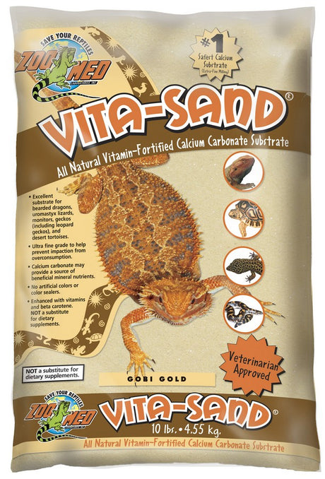 10 lb Zoo Med Vita-Sand Gobi Gold for Reptiles