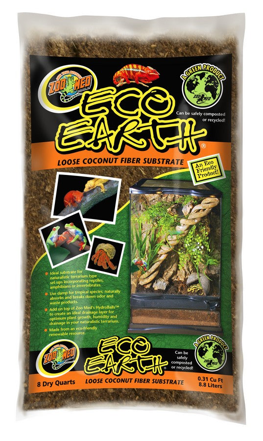 24 quart (3 x 8 qt) Zoo Med Eco Earth Loose Coconut Fiber Substrate