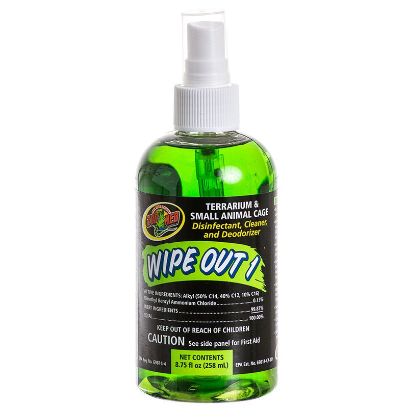 8.75 oz Zoo Med Wipe Out 1 Terrarium Cleaner, Disinfectant and Deodorizer
