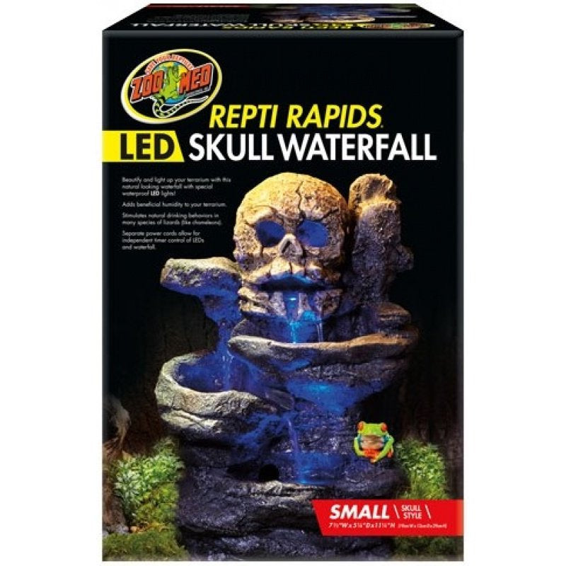 Zoo Med Repti Rapids LED Skull Waterfall - PetMountain.com