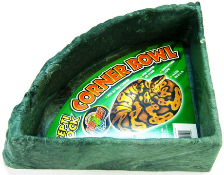 X-Large - 1 count Zoo Med Repti Rock Corner Bowl for Reptiles
