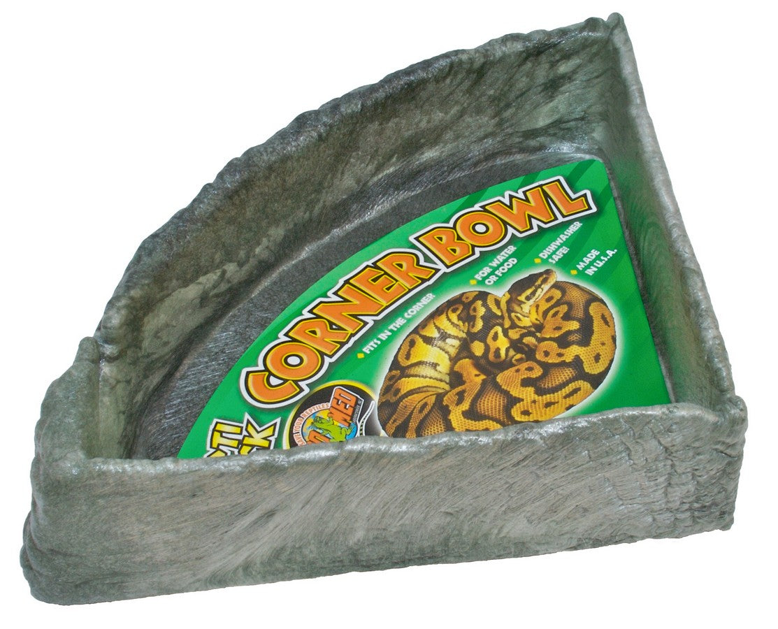 X-Large - 1 count Zoo Med Repti Rock Corner Bowl for Reptiles