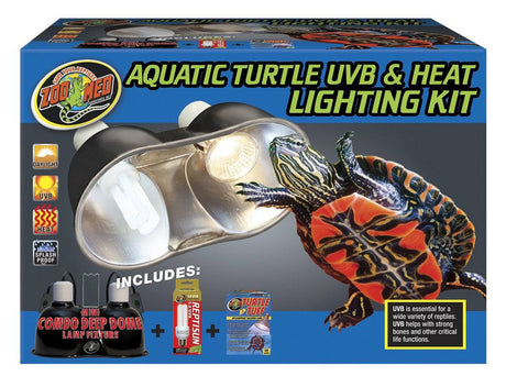 Zoo Med Aquatic Turtle UVB and Heat Lighting Kit - PetMountain.com