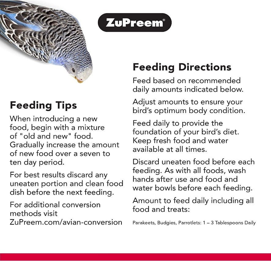 2 lb ZuPreem Smart Selects Bird Food for Small Birds