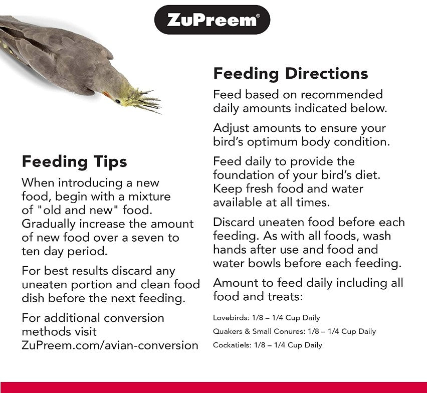 7.5 lb (3 x 2.5 lb) ZuPreem Smart Selects Bird Food for Medium Birds