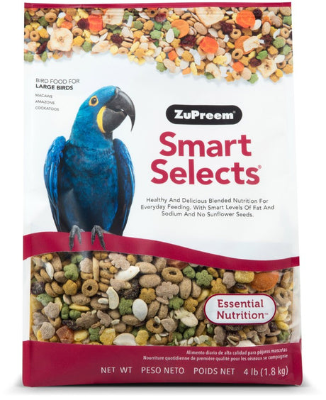 12 lb (3 x 4 lb) ZuPreem Smart Selects Bird Food for Large Birds