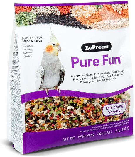 ZuPreem Pure Fun Enriching Variety Mix Bird Food for Medium Birds - PetMountain.com