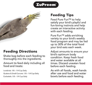 2 lb ZuPreem Pure Fun Enriching Variety Mix Bird Food for Medium Birds