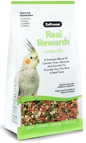 108 oz (18 x 6 oz) ZuPreem Real Rewards Garden Mix Treats for Medium Birds