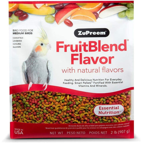 2 lb ZuPreem FruitBlend Flavor with Natural Flavors Bird Food for Medium Birds