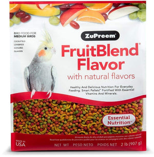 6 lb (3 x 2 lb) ZuPreem FruitBlend Flavor with Natural Flavors Bird Food for Medium Birds