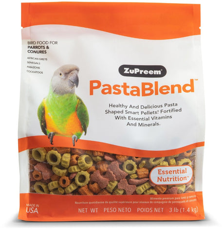 9 lb (3 x 3 lb) ZuPreem PastaBlend Bird Food for Parrots and Conures