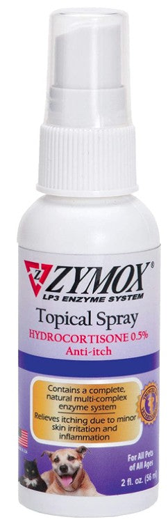 Zymox Topical Spray with Hydrocortisone for Dogs and Cats - PetMountain.com