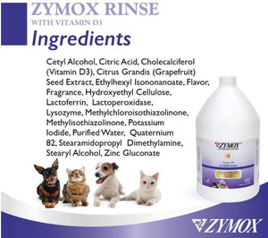 2 gallon (2 x 1 gal) Zymox Conditioning Rinse with Vitamin D3 for Dogs and Cats