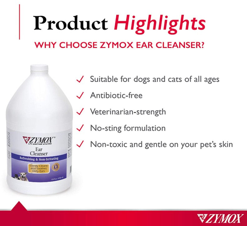 Zymox Ear Cleanser for Dogs and Cats - PetMountain.com