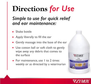 1 gallon Zymox Ear Cleanser for Dogs and Cats