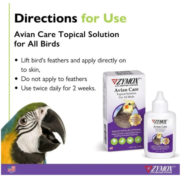 3.75 oz (3 x 1.25 oz) Zymox Avian Care Topical Spray for All Birds