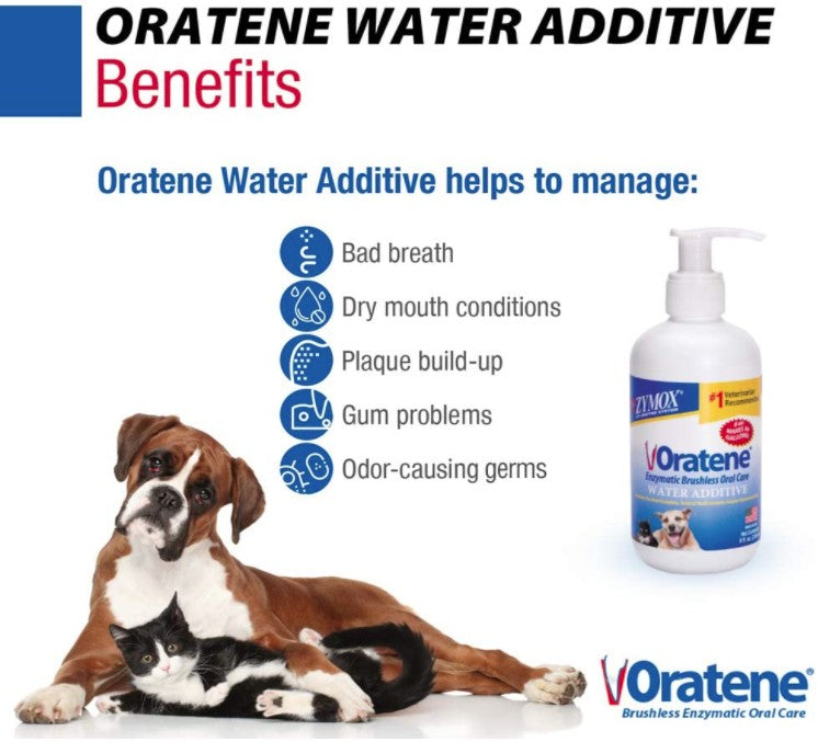 8 oz Zymox Oratene Enzymatic Brushless Oral Care Water Additive